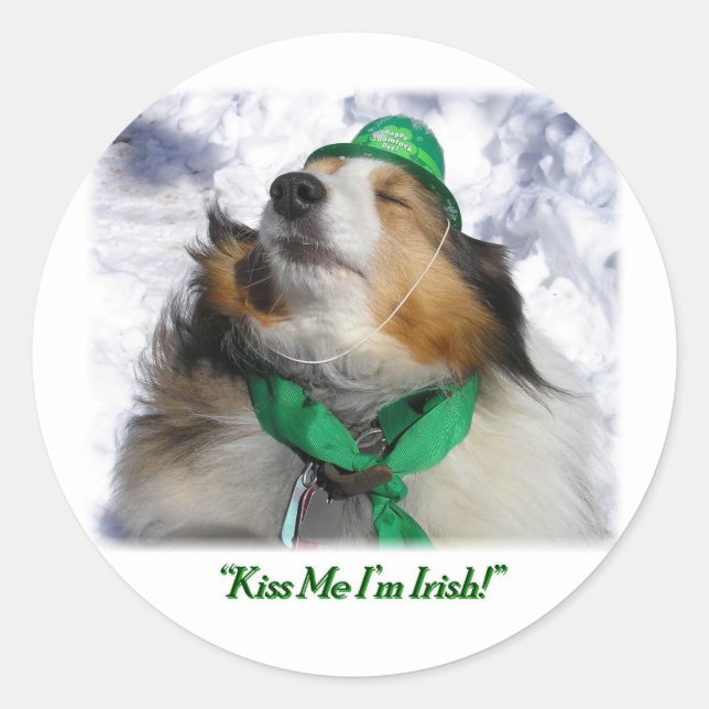 Adesivo Beije-me, sou irlandês! (Frente)
