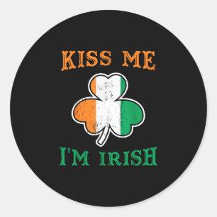 Adesivo Beije-me, sou irlandês, dia de São Patrício engraç