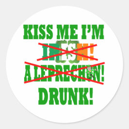 Adesivo Beije-me, sou irlandês, um duende, bebado!