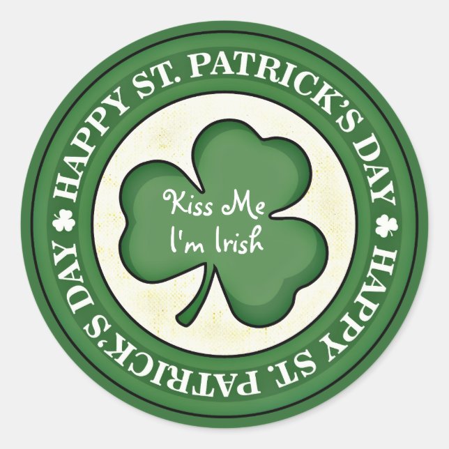 Adesivo Beije-me Sou o Irish Sticker (Frente)