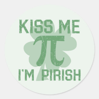 Adesivo "Beije-me, sou Pi-rish"