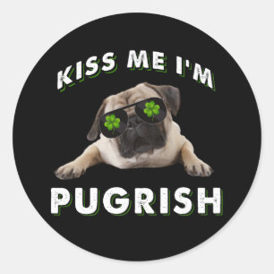 Adesivo Beije-me, sou Pugrish
