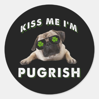 Adesivo Beije-me, sou Pugrish