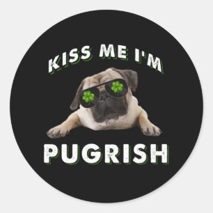 Adesivo Beije-me, sou Pugrish