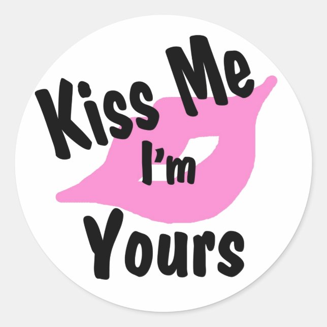 Adesivo Beije-me, sou seu (Frente)