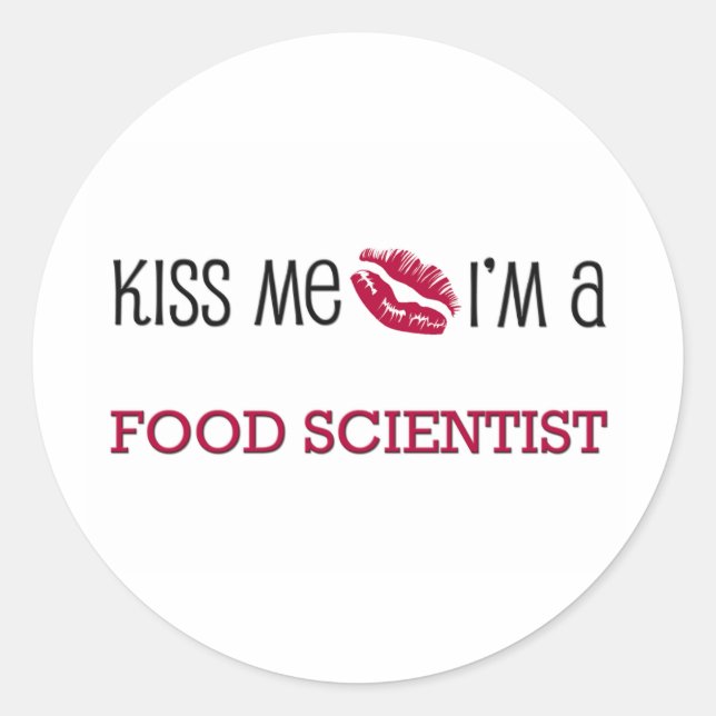 Adesivo Beije-me, sou um CIENTISTA COMIDA (Frente)