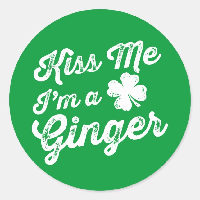 Adesivo Beije-me, sou um Ginger! (Frente)
