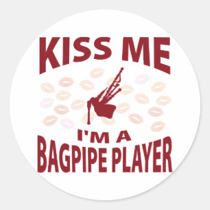 Adesivo Beije-me, sou um jogador de Bagpipe
