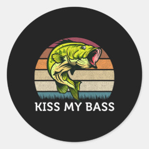 Adesivo Beije Meu Bumbum Design De Pesca Vintage Fofo