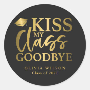 Adesivo Beije meu favor de festa de formatura da classe
