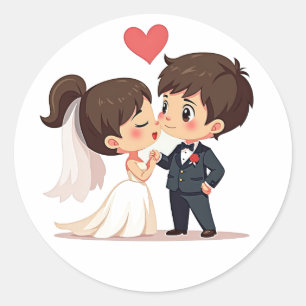 Adesivo Beijo Beijo de Casamento Doce
