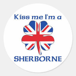 Adesivo Beijo britânico personalizado, sou Sherborne