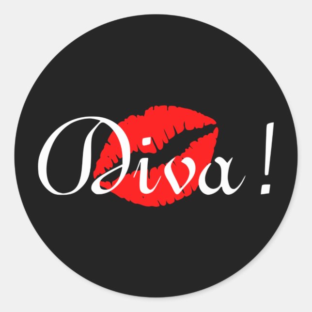Adesivo Beijo da Diva Vermelha (Frente)