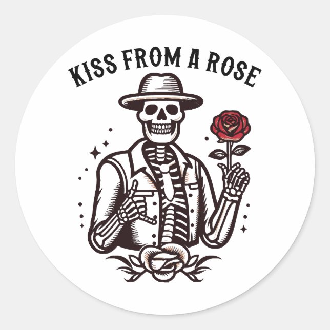 Adesivo Beijo de uma Rosa (Frente)