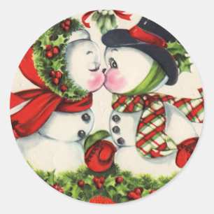 Adesivo Beijo do natal vintage