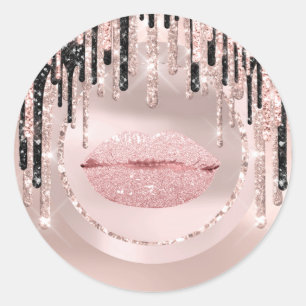 Adesivo Beijo Maquiagem de Lábios Artista Gota de Rosa Bri