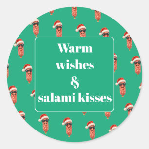 Adesivo Beijos engraçados de salame apero Natal