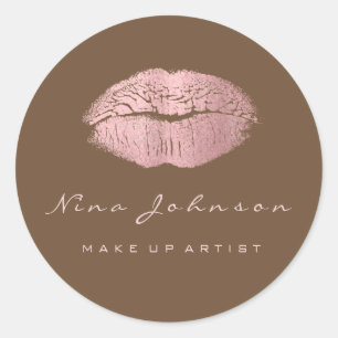 Adesivo Beijos Lábios Makeup Beauup Bronze Rosa Lipstik Ro