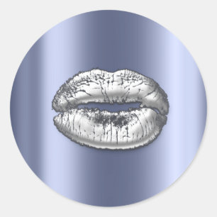 Adesivo Beijos Lábios Silver Blue Makeup Artist Beaust Me