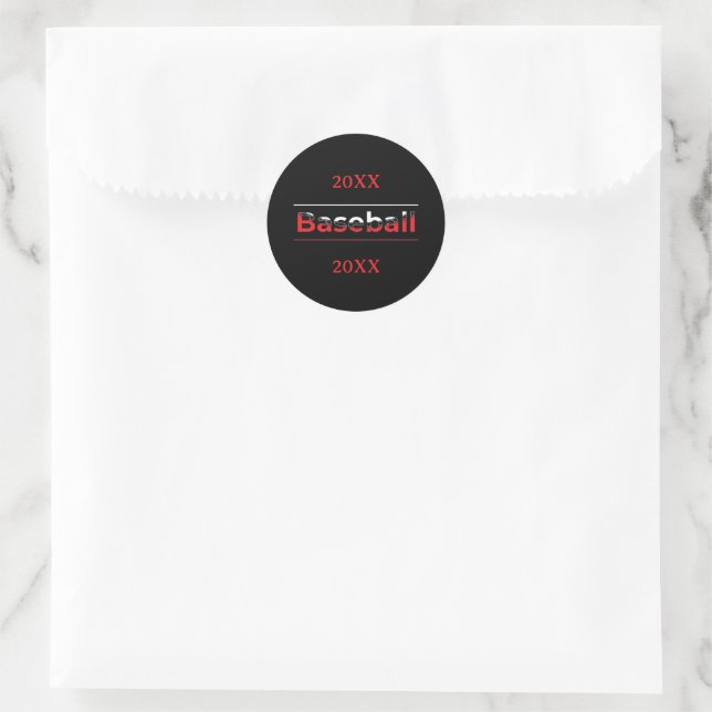 Adesivo Beisebol - Arte Minimalista Arco Geométrico (Bolsa)