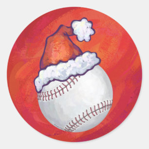 Adesivo Beisebol com Papai Noel em Vermelho