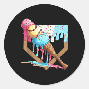 Adesivo Beisebol Dripe Para Boys Home Plate Sorvete Dripe 