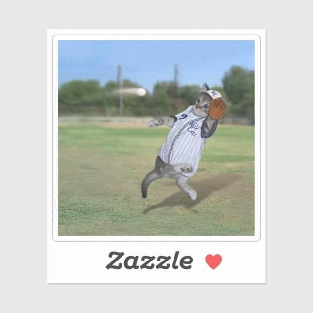 Adesivo Beisebol Kitten Wildcats (Folha)