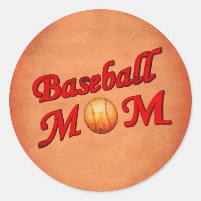 Adesivo Beisebol Mãe Cute (Frente)