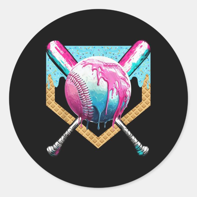 Adesivo Beisebol Para Rapazes Jovens Sorvetes De  B (Frente)