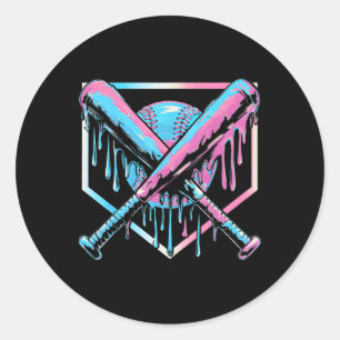 Adesivo Beisebol Para Sorvete De Meninos Com Prédios Dr.