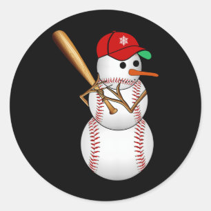 Adesivo Beisebol Snowman Neve Natal Natal Presente Homens 