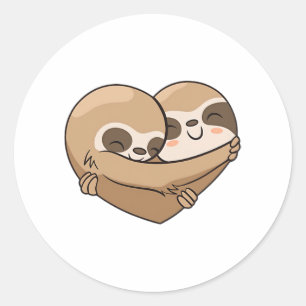 Adesivo Bela abraçando amantes de preguiça