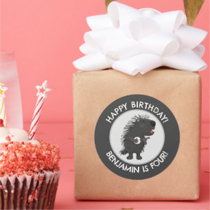 Adesivo Bela animação de aniversário personalizada