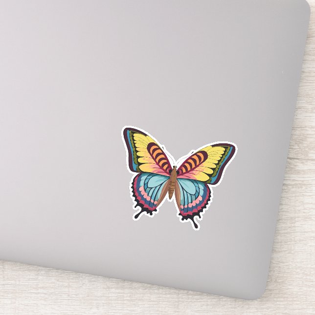 Adesivo Bela Borboleta Multicolorida (Detalhe)