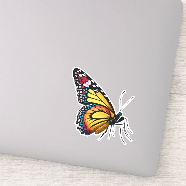 Adesivo Bela Borboleta Multicolorida (Detalhe)