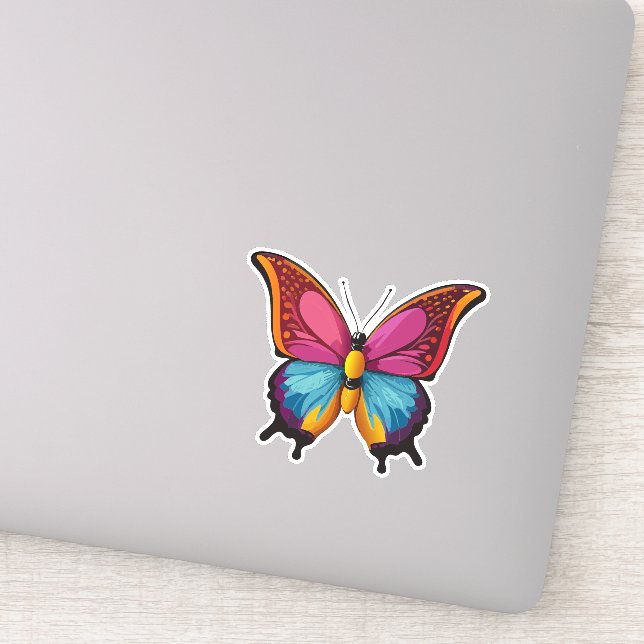 Adesivo Bela Borboleta Multicolorida (Detalhe)