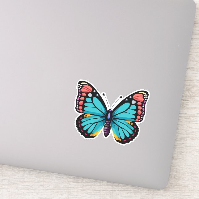 Adesivo Bela Borboleta Multicolorida (Detalhe)