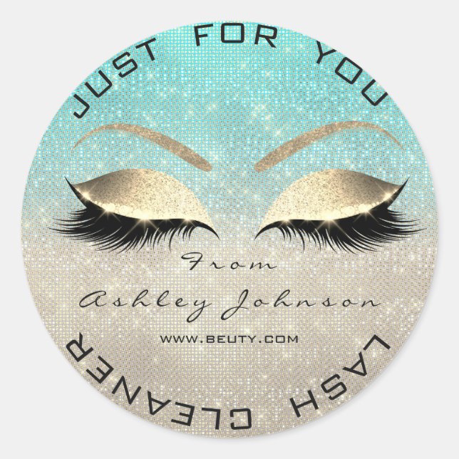 Adesivo Bela Branca Salão Brilhante Azul Lash Cleaner (Frente)