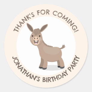Adesivo Bela burra personalizada aniversário de desenho an