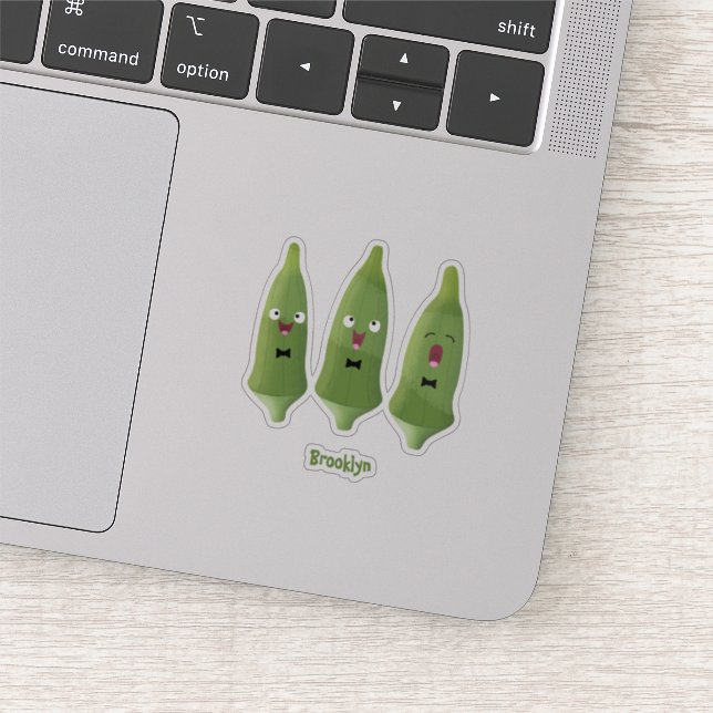 Adesivo Bela caricatura de okra (Detalhe)