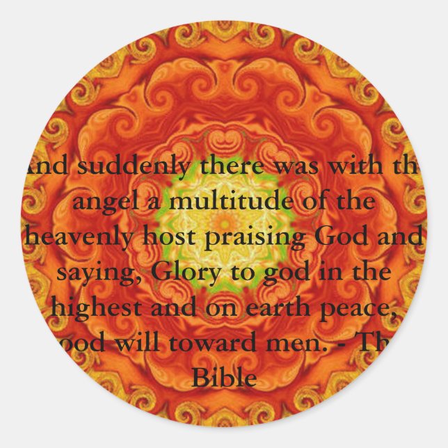 Adesivo Bela citação do Anjo Bíblico Inspirador (Frente)