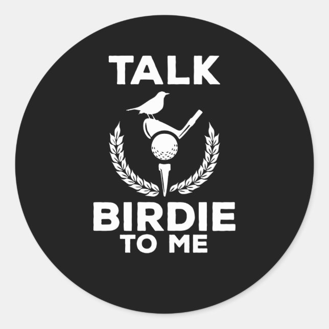 Adesivo Bela Conversa Birdie Para Mim Engraçado Golfe (Frente)