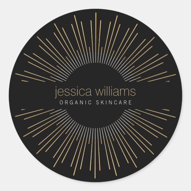 Adesivo Bela Elegante Dourada, Negro (Frente)