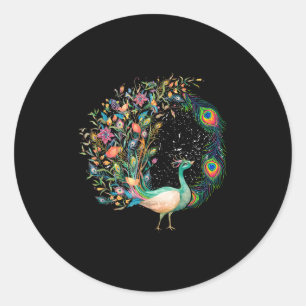 Adesivo Bela ervilha _ Pássaro Colorido _ Penas de Ervilha
