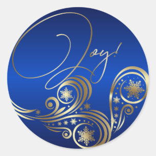 Adesivo Bela fantasia Blue Round Sticker