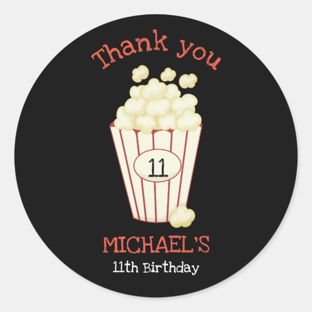 Adesivo Bela Festa de aniversário Noturna Simples (Frente)