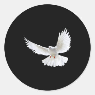 Adesivo Bela Foto Silhueta de Pombo Branco Pacífico Voador