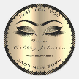 Adesivo Bela Glitter Sepia Dourada Lash Feita Com Amor