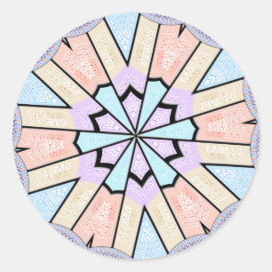 Adesivo Bela Impressão de Arte Geométrica Pastel Macia e I