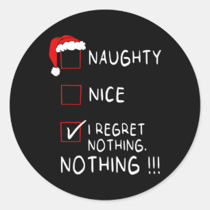 Adesivo Bela Lista Que Eu Não Lamento Nada De Homens Xmas